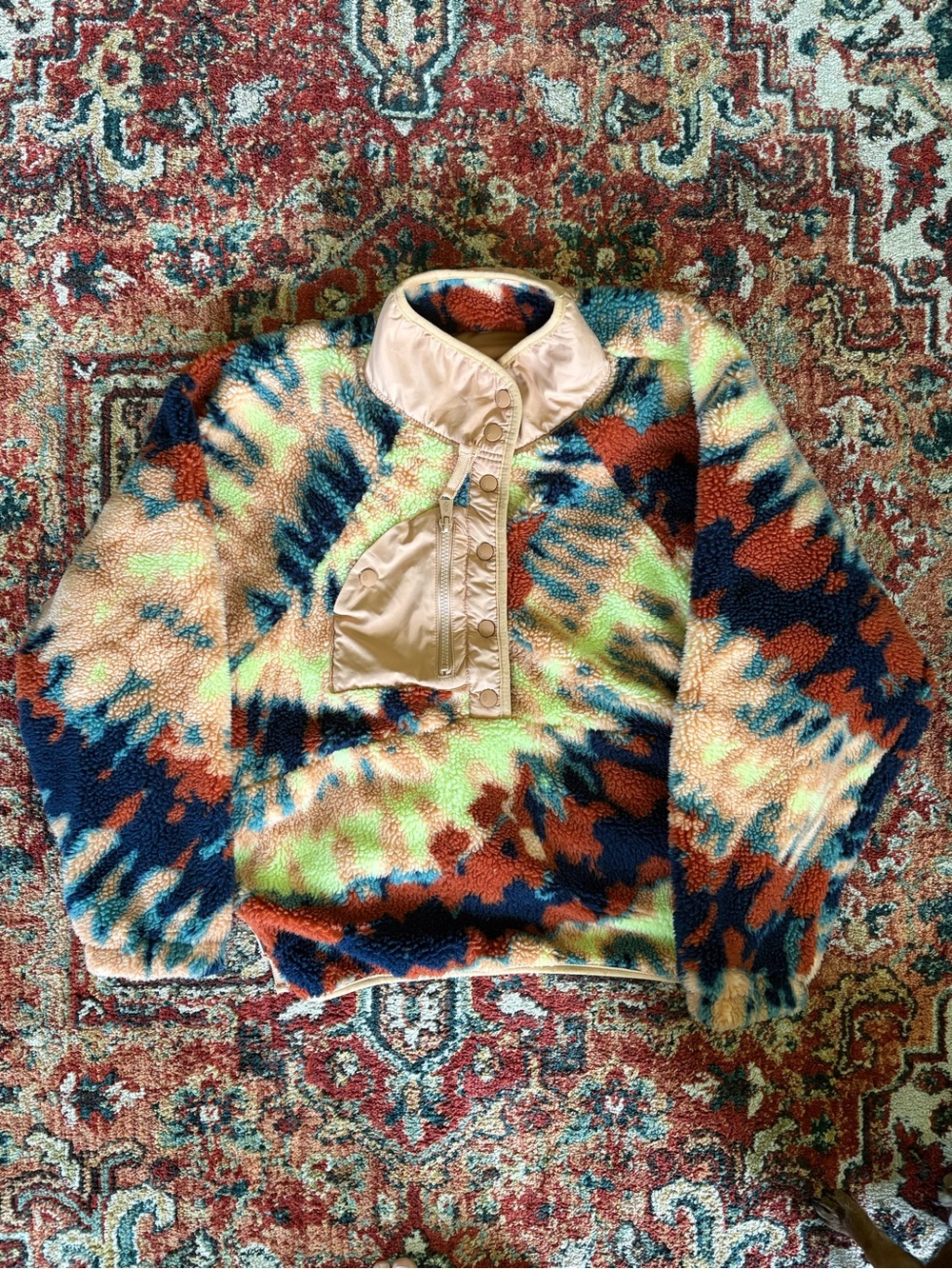 Women’s Yellow Multicolor Sherpa Pullover Jacket by Free People
